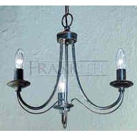 franklite pe3273 gemini 3 light iron chandelier