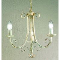 Franklite PE7613 Babylon White Gold 3 Light Chandelier