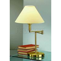franklite tl706 1 light swing arm table lamp finished in satin brass