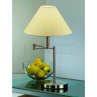 franklite tl707 1 light swing arm table lamp finished in satin nickel