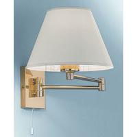 Franklite WB128/9004 1 Light Swing-Arm Wall Light in Polished Brass