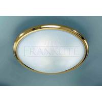 Franklite CF5016EL Low Energy Glass Flush Ceiling Light in Gold
