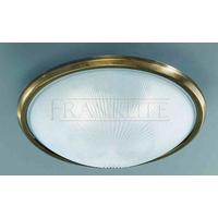 Franklite CF5050EL Low Energy Glass Flush Ceiling Light in Bronze