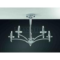 Franklite PE9855 Rhapsody 5 Light Chrome Crystal Chandelier