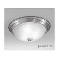 Franklite CF5642 Flush Ceiling Light With Nickel Finish