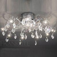 Franklite FL2234/13 Chantilly Modern 13 Light Flush Crystal Ceiling Lamp