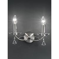 Franklite FL2225/2 Monaco Nickel 2 Light Wall Light