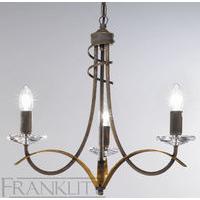 Franklite FL2232/3 Fusion Antique 3 Light Chandelier