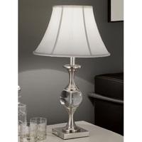 Franklite TL900 Satin Nickel Table Lamp With White Drum Shade