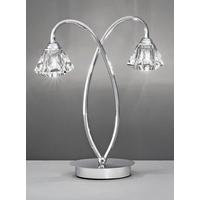 Franklite TL974 Twista 2 Light Chrome Table Lamp