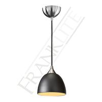 Franklite FL2290/1/930 Vetross Small Ceiling Pendant in Black and Gold