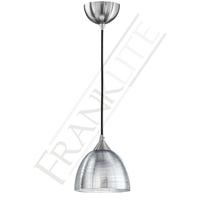 Franklite FL2290/1/927 Vetross 1 Light Small Ceiling Pendant in Silver