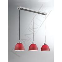 Franklite FL2290/3/933 Vetross 3 Light Ceiling Bar Pendant in Red
