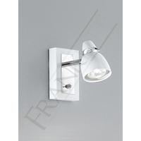 Franklite SPOT8931 Pixon 1 Light Chrome and White Switched Wall Spotlight