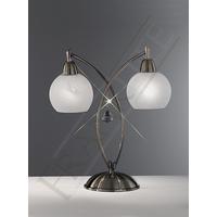 Franklite TL908 Thea 2 Light Modern Bronze & Crystal Table Lamp