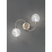 Franklite FL2328/2 Gyro Bronze 2 Light Ceiling or Wall Light with Spun Glass Shades