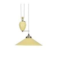 french rise and fall ceiling pendant lamp mustard