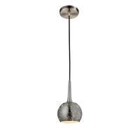 Franklite PCH140 Perfora Ceiling Pendant - 200mm Diameter - In Satin Nickel With White Inside