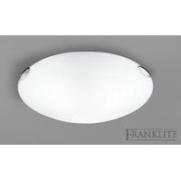 Franklite CF5662 Flush Ceiling Light With Chrome Clasps
