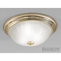 Franklite CF5640 Flush Ceiling Light With Brass Finish
