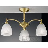 franklite fl22003 emmy satin brass 3 light semi flush ceiling lamp