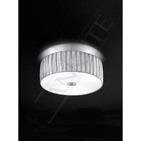 Franklite FL2283/3 Lucera Medium Satin Nickel and Silver Flush Ceiling Light