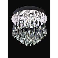 franklite fl23216 shimmer chrome 6 light led crystal ceiling light