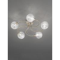 Franklite FL2328/5 Gyro Bronze 5 Light Ceiling Light with Spun Glass Shades
