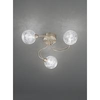 franklite fl23283 gyro bronze 3 light spun ceiling light with spun gla ...