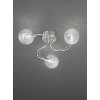 Franklite FL2327/3 Gyro Satin Nickel 3 Light Ceiling Light with Spun Glass Shades