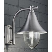 franklite ext6589 lorenz exterior wall lantern in silver grey