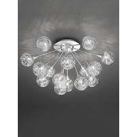 franklite fl232915 protea chrome 15 light textured glass ceiling light