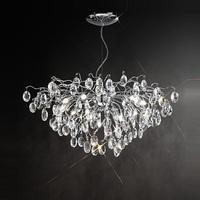 franklite fl232613 wisteria chrome 13 light led crystal ceiling light