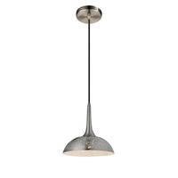 Franklite PCH134 Perfora Ceiling Pendant - 305mm Diameter - In Satin Nickel With White Inside