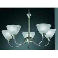 Franklite PE9675/786 Meridian 5 Light Nickel Chandelier