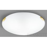 Franklite CF5661EL Low Energy Small Brass Bathroom Flush Ceiling Lamp