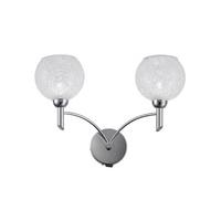 Franklite FL2359/2 Chrysalis 2 Light Wall Light In Chrome With Crystal Lined Clear Glass Shades