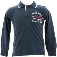 Fred Mello 14138 Polo Kid Blue boys\'s Children\'s polo shirt in blue