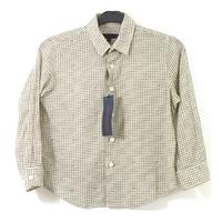 french connection 6years brown khaki and cream patterned shirt