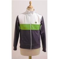 Fred Perry Boys Size M Grey Zip Up Jacket