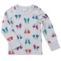 frenchie print baby top grey quality kids boys girls