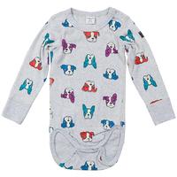 frenchie print baby bodysuit grey quality kids boys girls