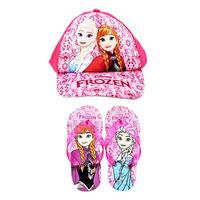 Frozen Cap And Slipper Gift Set - Kids Size - 27/28