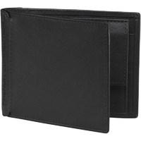 French Connection Mens Premium Bi-fold Wallet With Coin Pocket Black