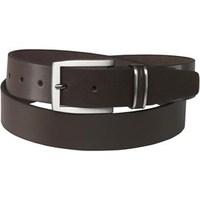 french connection mens metal belt with leather inlay keeper brown