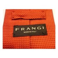 Frangi Designer Pillar Box Red and Blue Mini Dot Textured Silk Tie