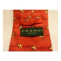Frangi Designer Silk Tie Red With Fun Teddy Design