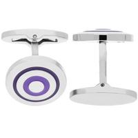 fred bennett purple enamel circle cufflinks v506