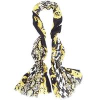 Fraas Modal Black Gold Patterened Scarf 623307-990