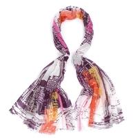 Fraas Polyester Purple Pink Abstract Scarf 625833-360